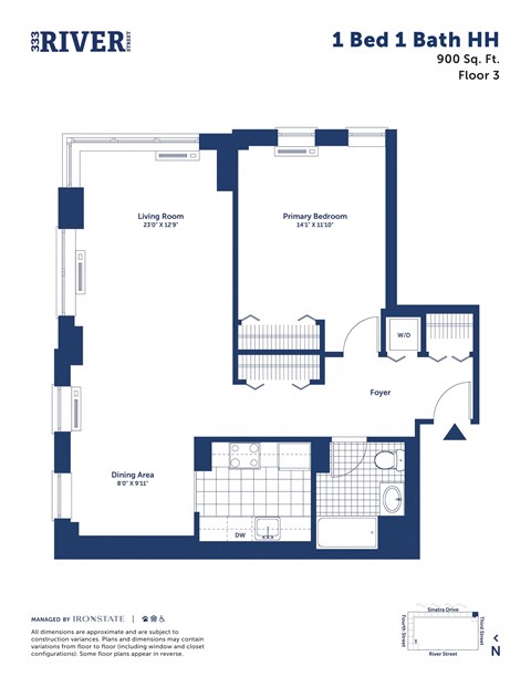 the floor plan of reverie 1010 h street